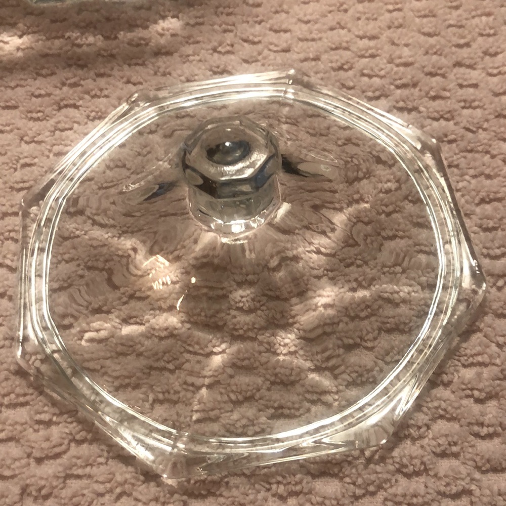 Vintage Indiana Glass Clear Octagon Candy Dish With Lid - Picture 2 of 4